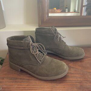 Kodiak Leather Lace-Up Boots - Original All-Season Waterproof Ankle Boots 8.5